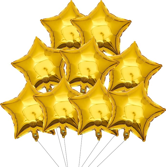 Gold Star Shape Foil Balloon - Image 3