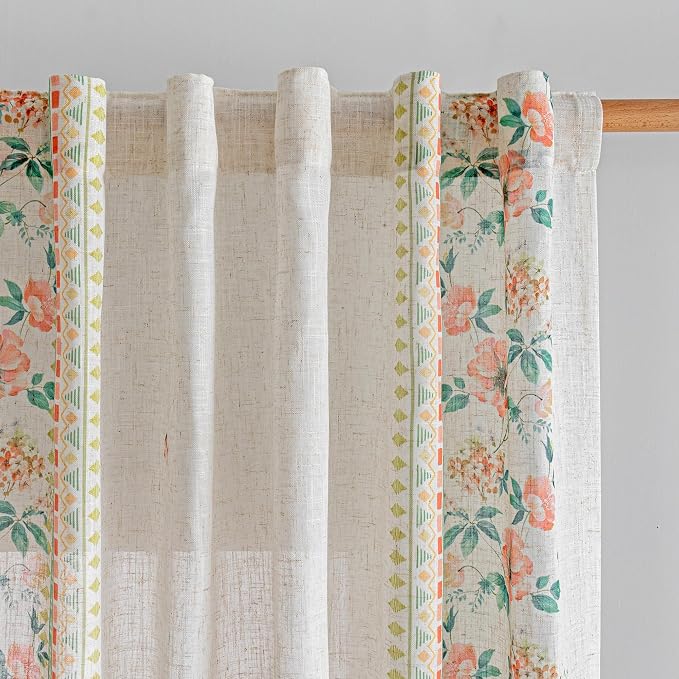 MYSKY HOME Boho Floral Curtains - Image 7