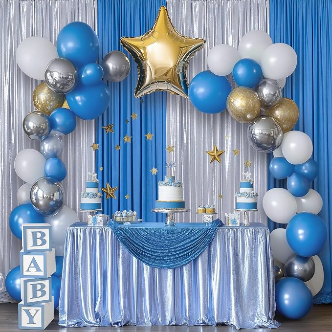 Outpain Thick 30 ft x 10 ft Silver Sequin Backdrop Curtain - Image 8