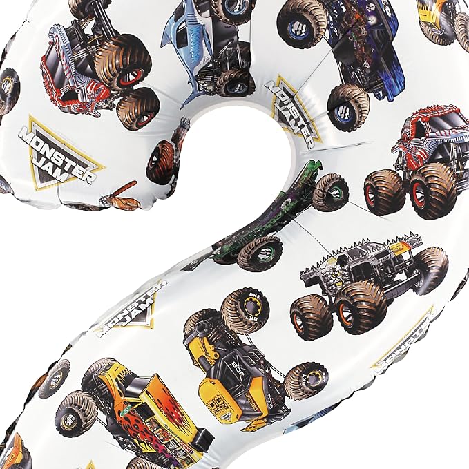Toyland® 26" Monster Jam™ Number 2 Foil Balloon - Image 3