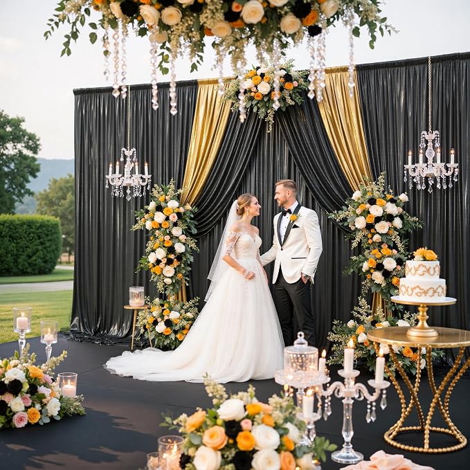 20x10FT Black Sequin Backdrop Curtain - Image 8