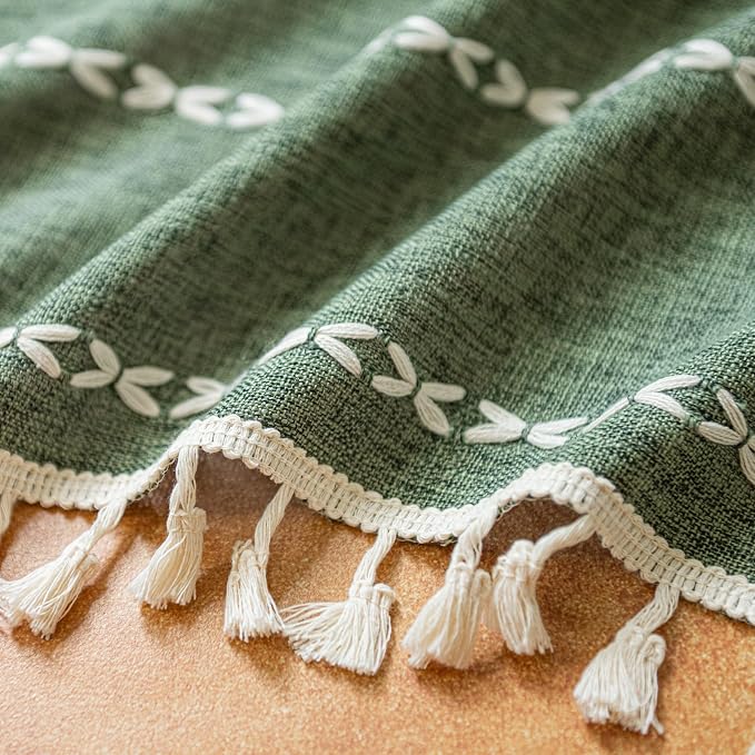 Sutuo Home Olive Green Boho Curtains - Image 9
