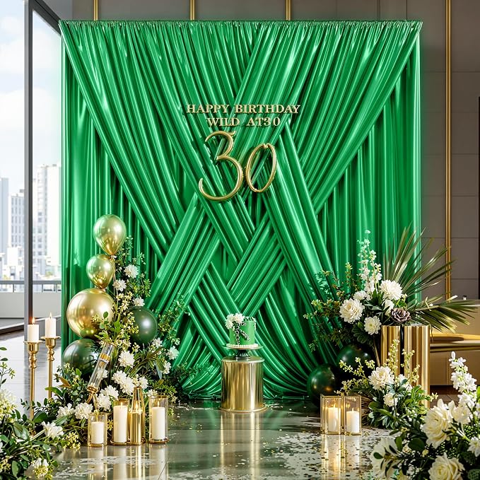 10x10FT Green Sequin Backdrop Curtain - Image 8