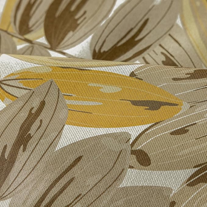 SUOUO Brown Floral Blackout Curtains - Image 9