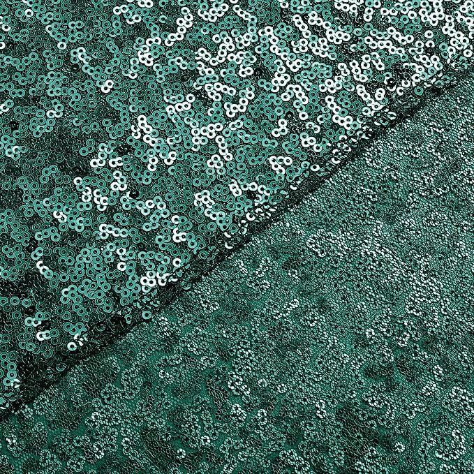 Sugargirl Dark Green Sequin Backdrop Curtain 4 Panels 2FTx8FT Glitter Dark - Image 9