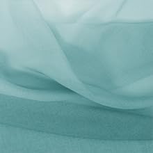 DWCN Blue Faux Linen Ombre Sheer Curtains - Image 5