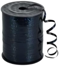 BEISHIDA 500 Yards Black Ribbon Crimped Curling Shiny Metallic Balloon String - Image 2