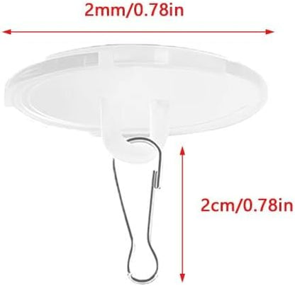 40 Pack Self Adhesive Wall Hook Sticky Ceiling Hooks Small Disc Sticker Hanger - Image 2