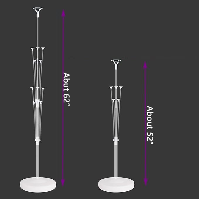 Leesoot 2 Sets Floor Balloon Column Kit Stand - Image 2