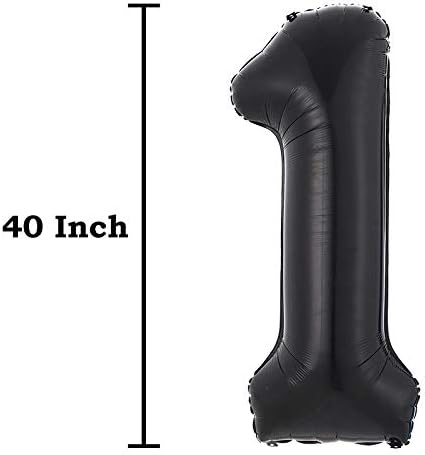 40inch Jumbo Black 18 Number Balloons - Image 2