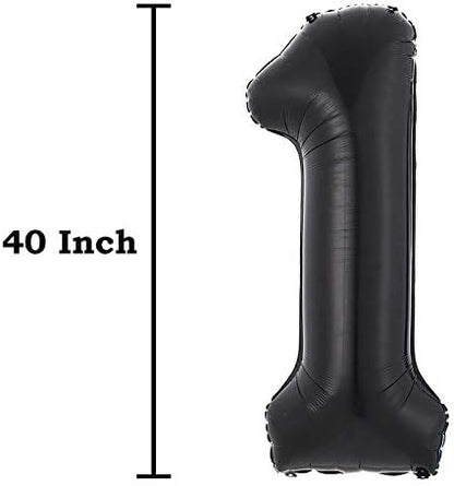 40inch Jumbo Black 18 Number Balloons - Image 2