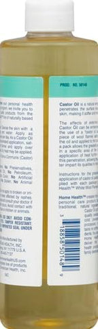 Home Health Original Castor Oil, Promotes Healthy Hair And Skin, Natural Skin Moisturizer - Pure, Cold Pressed, Non-GMO, Hexane-Free, Solvent-Free, Paraben-Free, Vegan - 16 fl oz