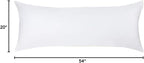 ZIMASILK 100% Pure Mulberry Silk Pillowcase for Hair and Skin,with Hidden Zipper,Both Side 19 Momme Silk, 1pc (Body 20"x54", White)
