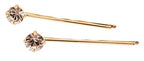 L. Erickson Little Gem Bobby Pin Pair - Crystal/Gold