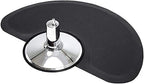 BarberPub 3 x 5 Feet Salon Floor Mat Anti Fatigue Barber Shop Chair Floor Mat for Hair Stylist Semicircle 1/2'' Thick 0020 (Black)