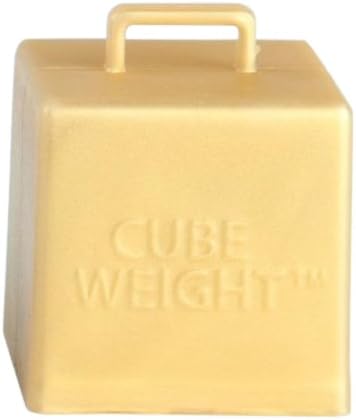 Creative Balloons™ Cube Weight – 65 g Metallic Gold Balloon Weights by CreativeBalloonsManufacturing