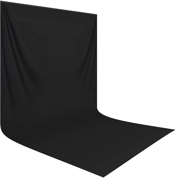 HEMMOTOP Black Photo Backdrop, Large Photography Background Screen by Hemmotop