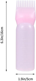 Generic Pink Root Comb Applicator Bottle 6 OZ Hair Oil Applicator Bottle for Hair Dye Bottle