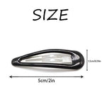 Dofash 2IN Epoxy Snap Hair Clips for Women, 12 Count - Black Amber