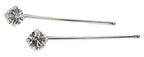 L. Erickson Little Gem Bobby Pin Pair - Crystal/Silver