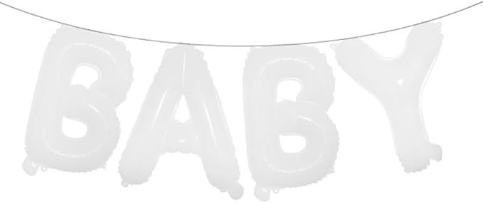 16 Inch Baby Letter Balloons Multicolor Foil Balloons BABY Balloons, Baby Shower by RUIANSI