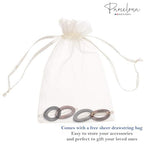 Parcelona French Eggie Oval Shell Black Mini Celluloid Acetate Side Slide Barrette Snap on Hair Clips - 4 Pieces
