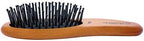 Spornette Carry On Wooden Handle Oval Cushion Mini Hair Brush #30-C Travel Size Brush Fits in Purse or Carry-On Bag for Quick Brush Outs, Detangling, Styling, Smoothing Thick, Normal & Thin Hair