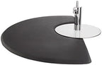 Buy-Rite Super Soft Salon Mat - 3' x 5' Semicircle Anti-Fatigue Mat, 5/8" Thick, Puncture-Proof, Low-Static, Anti-Stain Surface - Black Salon Floor Mat, SHP-SS3050C5/8