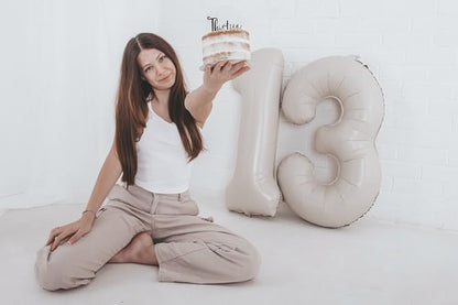 Cream Number 13 Balloon 40 Inch - Image 3