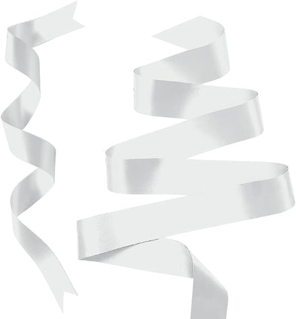 White Ribbon 1 Inch 25 Yards White Gift Wrapping Ribbon Satin Fabric Ribbons - Image 3
