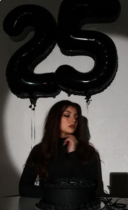 Black Number 8 Balloon 40 inch, Balloon numbers party supplies, deco photo shoot - Image 6