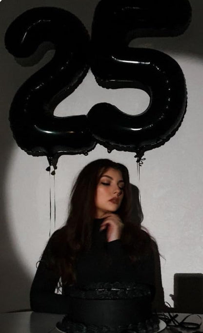 Black Number 5 Balloon 40 inch, Balloon numbers party supplies, deco photo shoot - Image 3