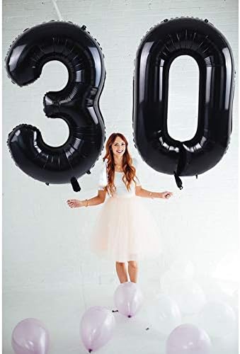 TONIFUL 40 Inch Black Number 18 Balloon Large Foil 18th Birthday Decoration | - Image 4