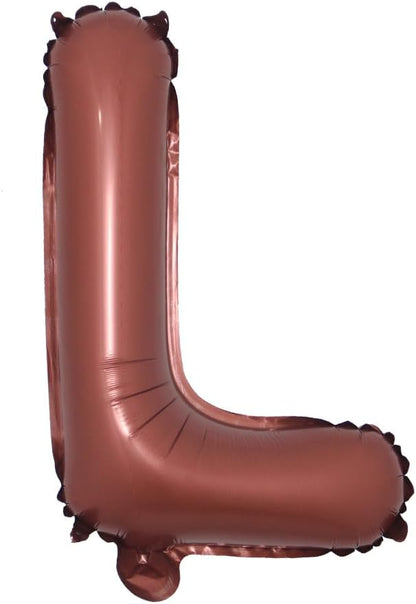 Chocolate Color Letter Number Foil balloons 1pc 16inch Alphabet Digital by RUIANSI