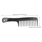 4 Pcs Wide Tooth Combs for Disentangling and Styling Long, Curly Hair (Black)