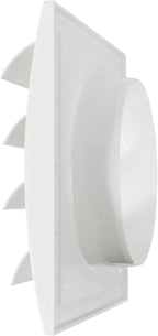 Repa Market 5 Inch White Dryer Vent Cover/Duct Cover for Walls or Ducting/ABS Plastic Grille with Flaps and Insect Screen/Exhaust and Dryer Vent Covers for Indoor & Outdoor Use