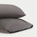 Cozy Earth King Pillowcases Set of 2 - Made of 100% Viscose from Bamboo, Ultra-Soft & Luxury, Woven from Naturally Breathable & Lightweight Fabric - Charcoal