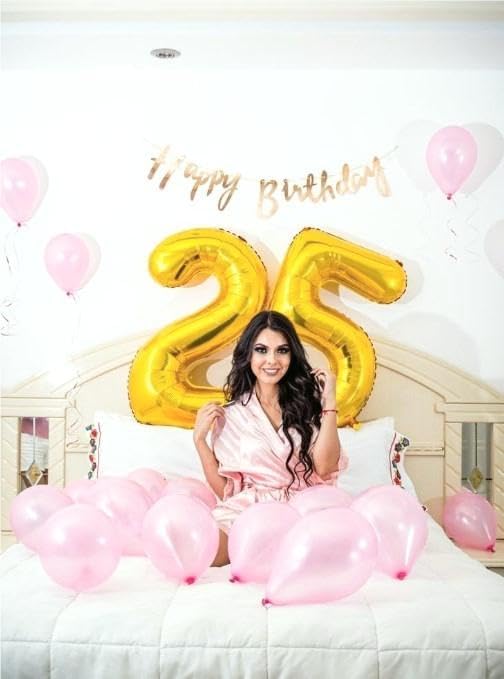 Gold Number 5 Balloon 40 inch, Balloon numbers party supplies, deco photo shoot - Image 3