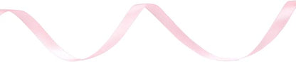 Ribbli Double Faced Light Pink Baby Pink Satin Ribbon, 1/4” x Continuous 25 - Image 2