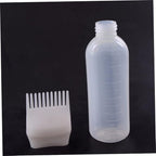 Hair Oil Applicator,Root Comb Applicator Bottle, Hair Dye Bottle 160ML Shampoo Bottle Hair Comb Applicator Bottle Brush Bottle for Hair Dyeing Tool White