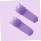Hair Oil Applicator,Root Comb Applicator Bottle, Hair Dye Bottle 160ML Shampoo Bottle Hair Comb Applicator Bottle Brush Bottle for Hair Dyeing Tool Purple