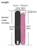 EUICAE Spa Headband 5-Pack Black Sweat Head Towel Wraps - Non-slip Stretchable, Washable for Makeup, Face Wash, Facial Treatment, Sports