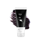 IGK Color Depositing Mask PITCH BLACK - Smoky Gray | Conditioning + Hydrate + Shine | Vegan + Cruelty Free | 6 Oz