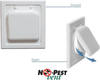 No-Pest Vent 6" Dual Door Exhaust Vent Cover – Outdoor Vent Cap for Bathroom Fans & Range Hoods – Pest Proof, Energy Efficient, Not for Dryer Use (Brown, 6 inch W/O Duct Tube)