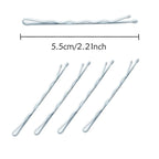 White Bobby Pins for Hair, YINGFENG 220 Count 2.2 Inch Wavy Style Hair Pins for Women, Hair Clips Bulk with Storage Box, Hairpins Perfect for Gray or White Haired Ladies
