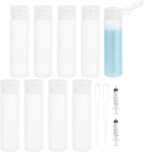 BENECREAT 10 Pack 18ml 0.6oz Small Travel Squeeze Bottles Refillable Makeup Foundation Container Travel Essentials Sample Bottles for Toiletries, Shampoo Toner Cosmetic
