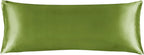 BEDELITE Satin Body Pillow Cover, Super Soft and Cooling Body Pillow Pillowcase for Hair and Skin, Breathable Silky Full Long Pillowcase Cover(20"x54", Cedar Green)