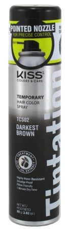 Tintation Temporary Hair Color Spray, Darkest Brown, 2.82 oz (Pack of 16)