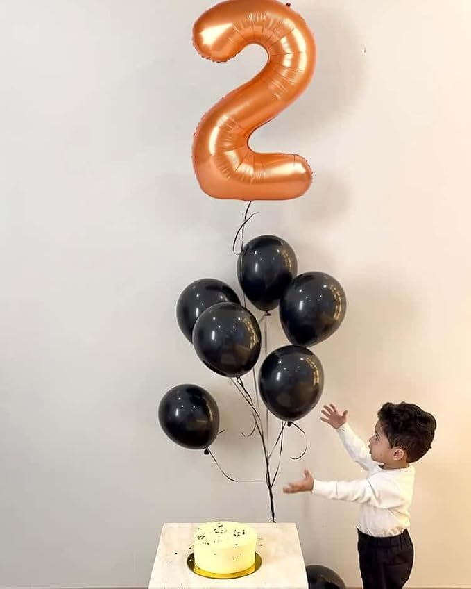 Orange Number 2 Balloon 40 Inch, 2nd Birthday Party Decorations Men Women | - Image 3