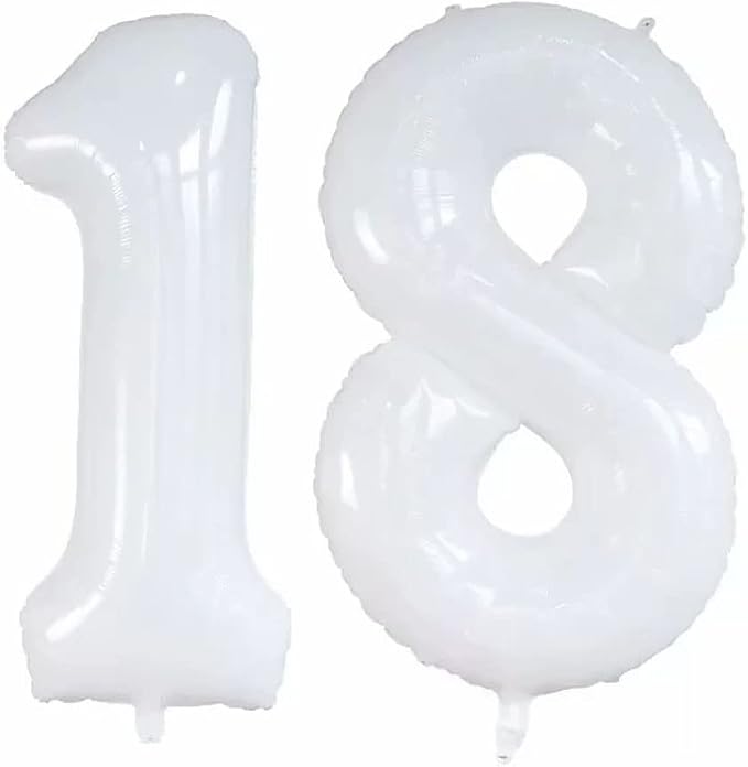 Number 18 Balloons for 18th Birthday Sweet 18 Party Decorations, 42 Inch Jumbo by GOER
